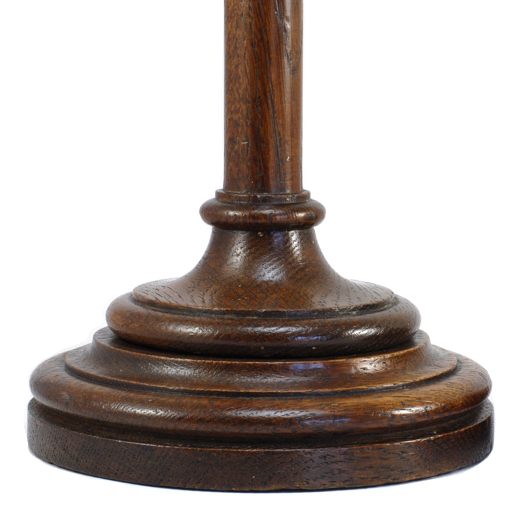 A Pair Of Oak Candlestick Holders Arts And Crafts Movement ANTIQUE