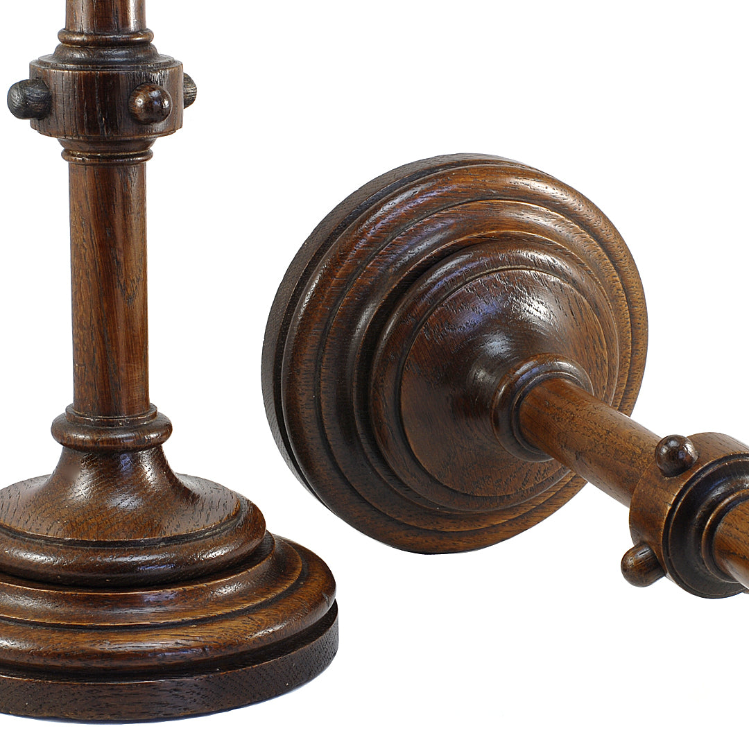 A Pair Of Oak Candlestick Holders Arts And Crafts Movement ANTIQUE