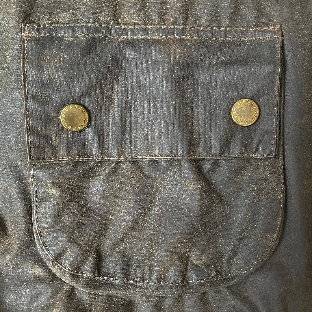 Barbour NATO M12 International Waxed Jacket Olive Green 46 XL VINTAGE