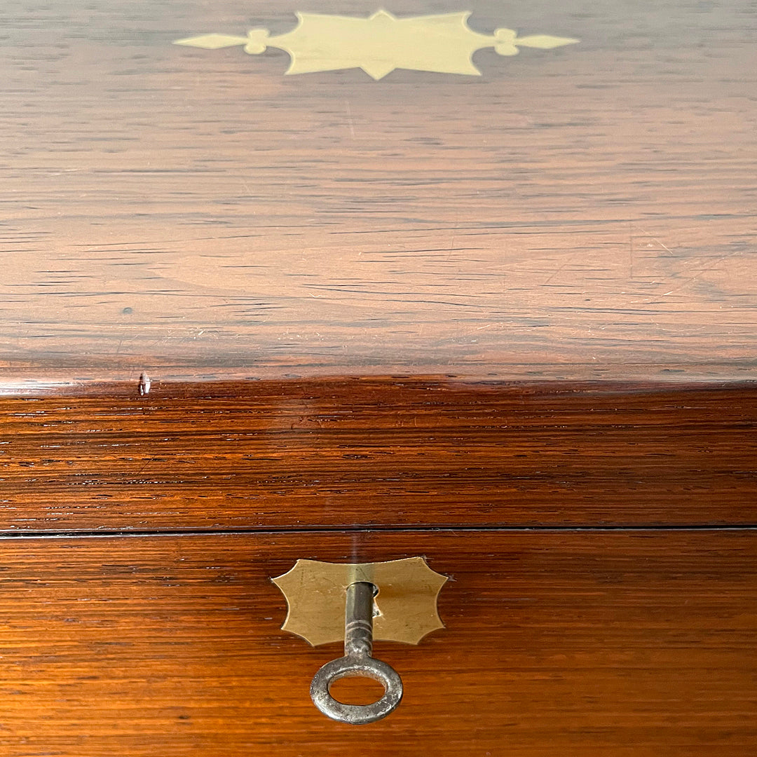 Rosewood Writing Slope & Secret Drawers Campaign Style 1850's ANTIQUE
