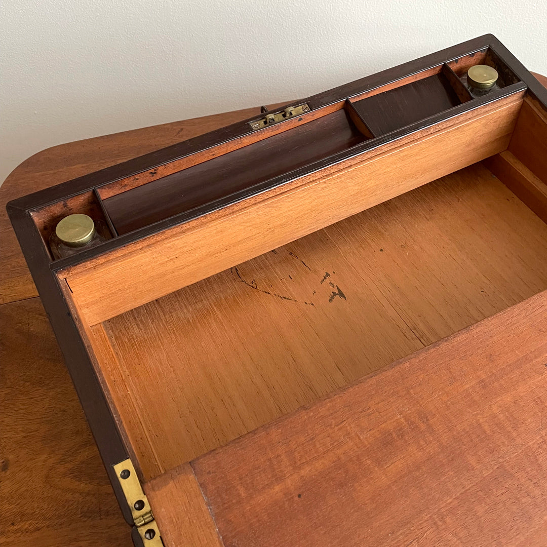 Rosewood Writing Slope & Secret Drawers Campaign Style 1850's ANTIQUE