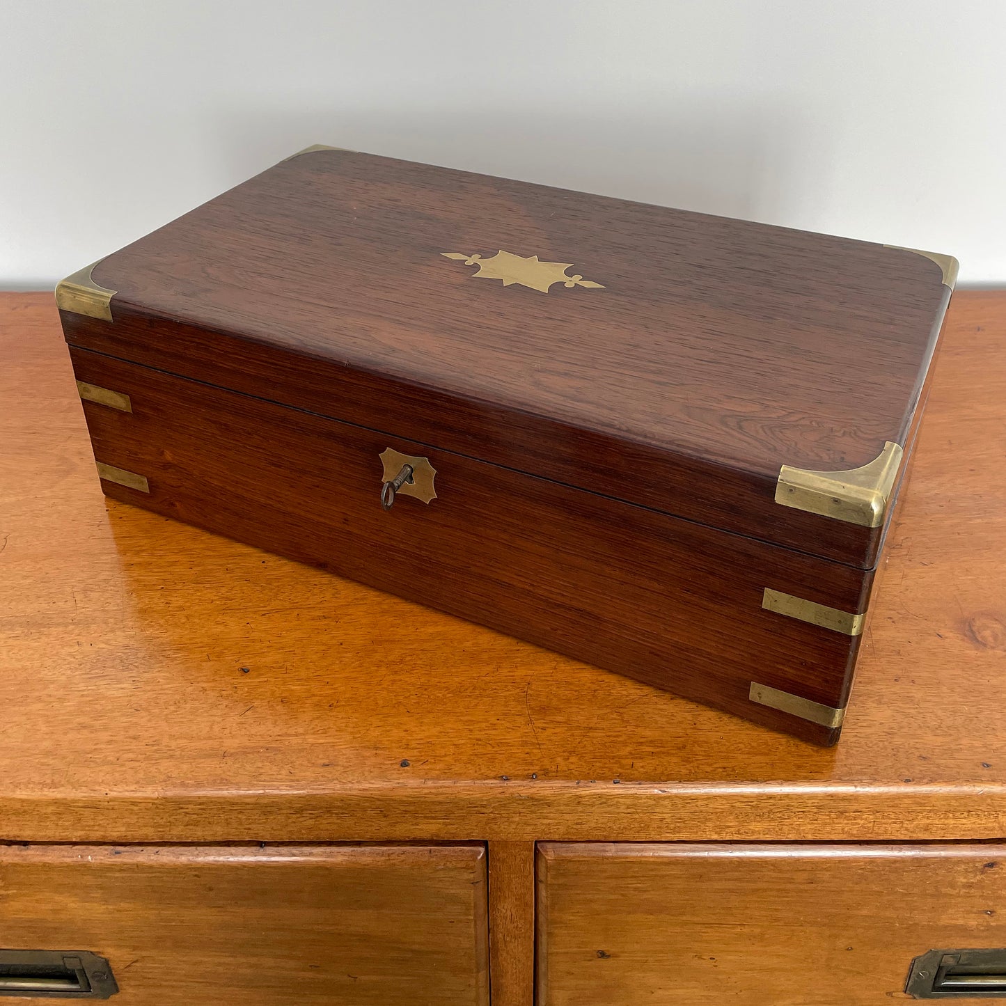 Rosewood Writing Slope & Secret Drawers Campaign Style 1850's ANTIQUE