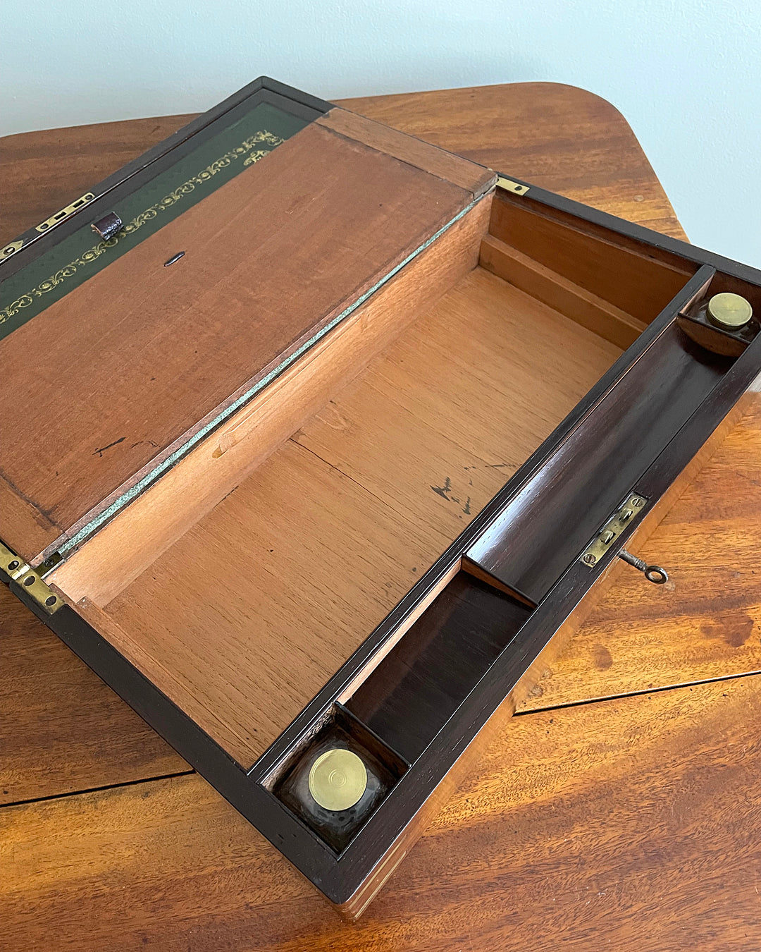 Rosewood Writing Slope & Secret Drawers Campaign Style 1850's ANTIQUE