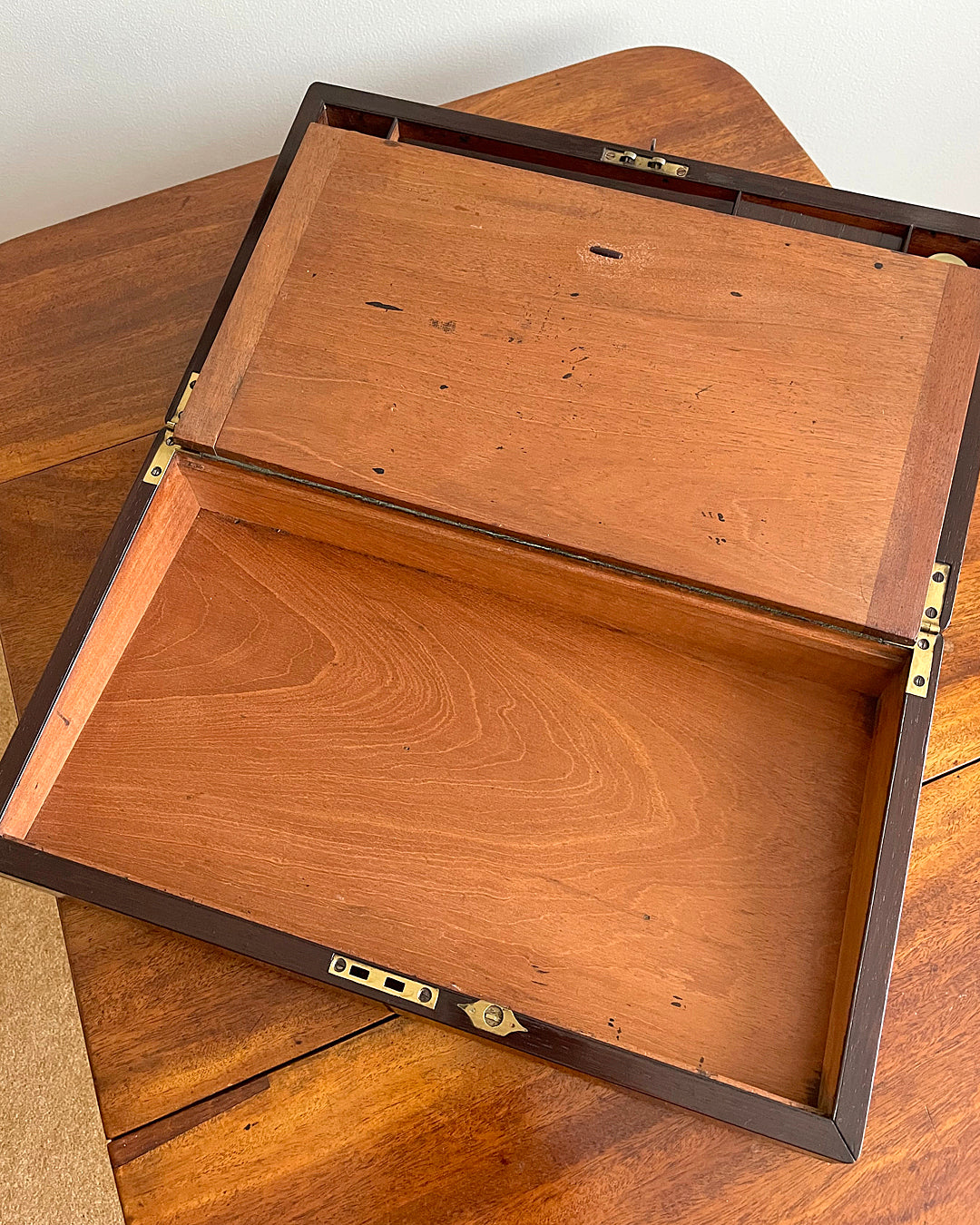 Rosewood Writing Slope & Secret Drawers Campaign Style 1850's ANTIQUE