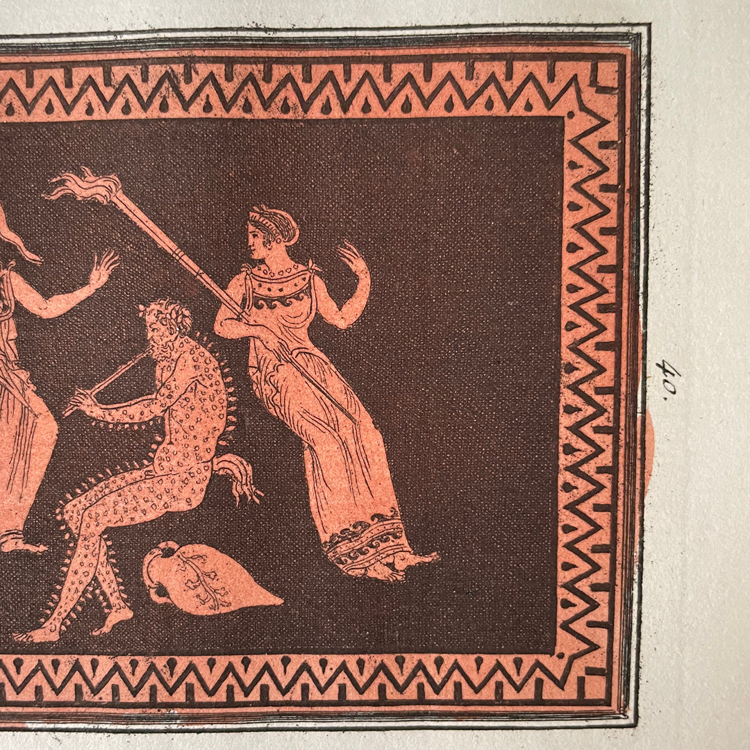 Engraving Apollo & Minerva Plate 40 William Hamilton 1787 ANTIQUE