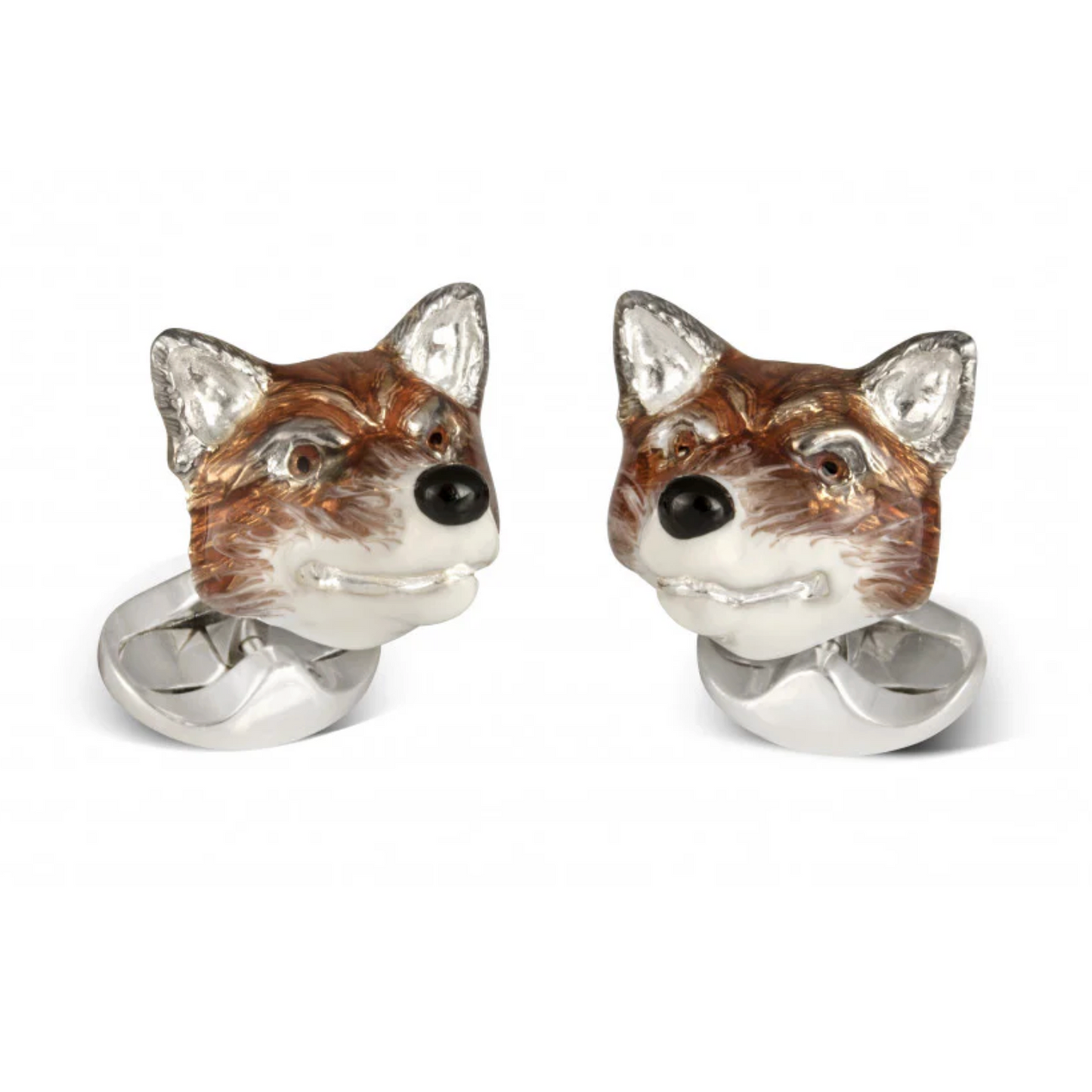 Deakin & Francis Sterling Silver Fox Head Cufflinks NEW COLLECTABLE