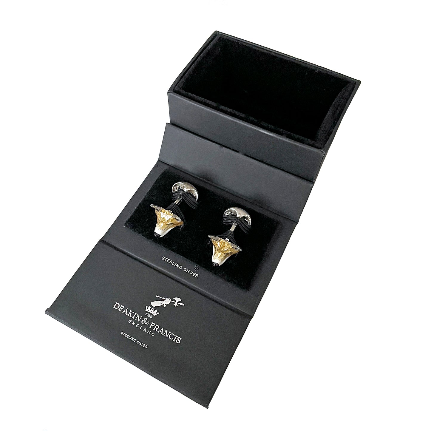 Deakin & Francis Sterling Silver Fox Head Cufflinks NEW COLLECTABLE