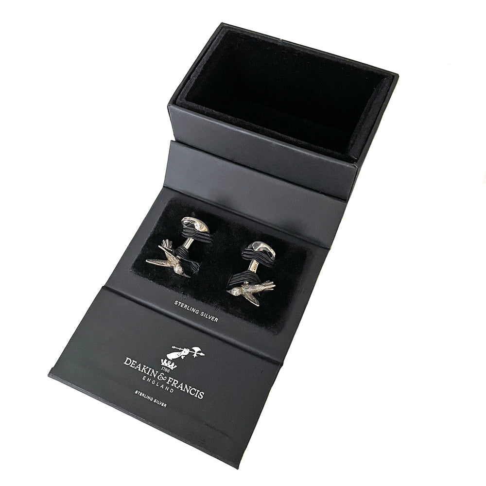 Deakin & Francis Sterling Silver Hummingbird Cufflinks NEW COLLECTABLE
