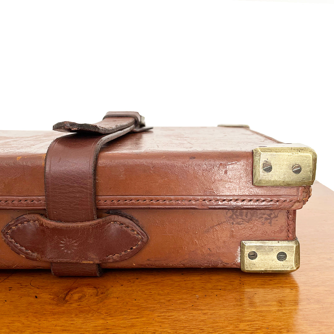 Holland & Holland Leather Bound Double Shotgun Case ANTIQUE