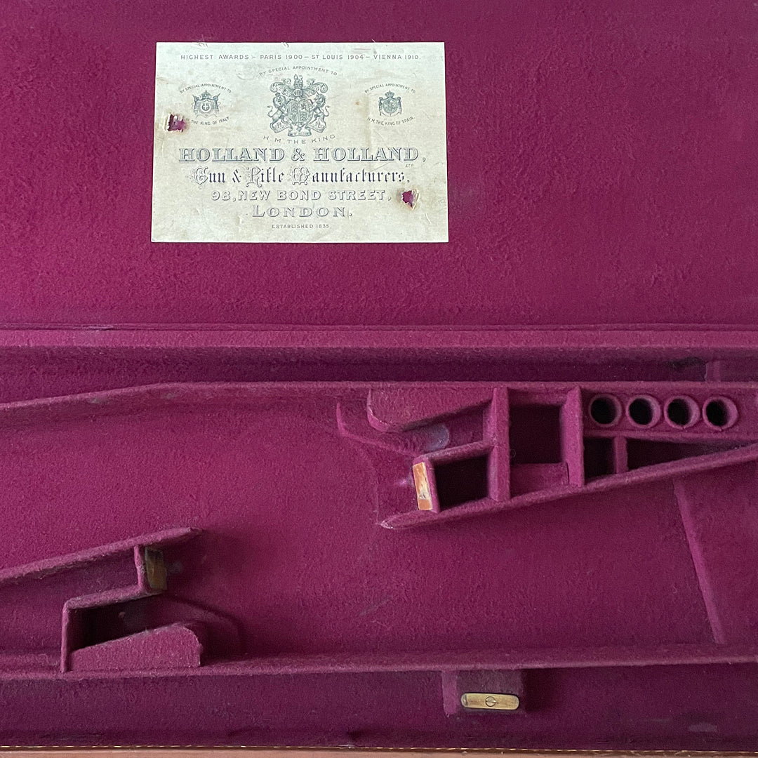Holland & Holland Leather Bound Double Shotgun Case ANTIQUE