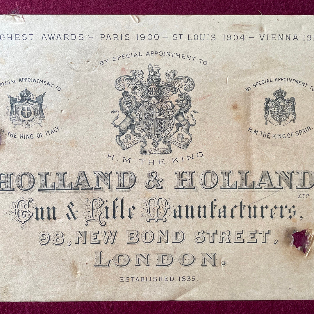 Holland & Holland Leather Bound Double Shotgun Case ANTIQUE