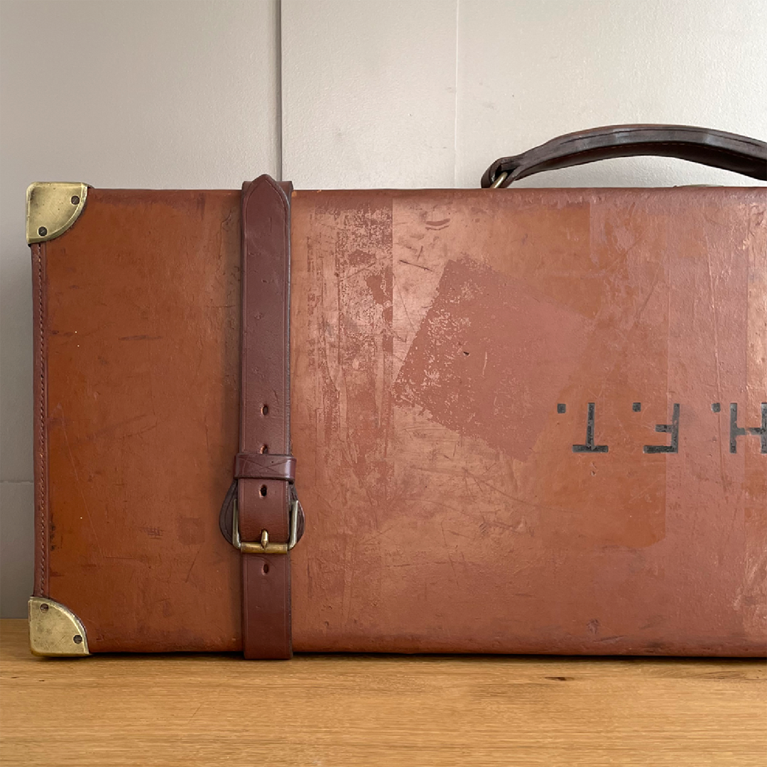 Holland & Holland Leather Bound Double Shotgun Case ANTIQUE