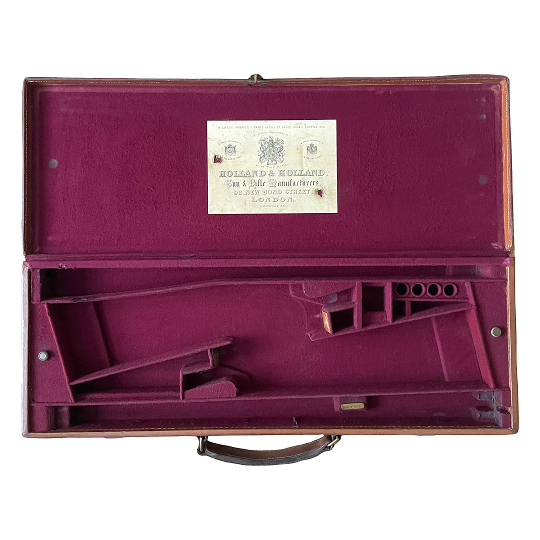 Holland & Holland Leather Bound Double Shotgun Case ANTIQUE