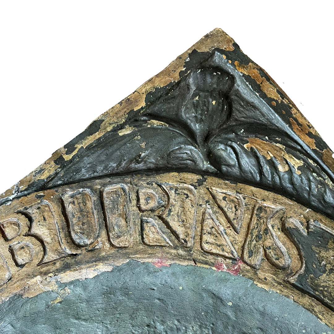 Robert Burns Commemorative Plaque Bronzed Oak & Plaster 1890's ANTIQUE