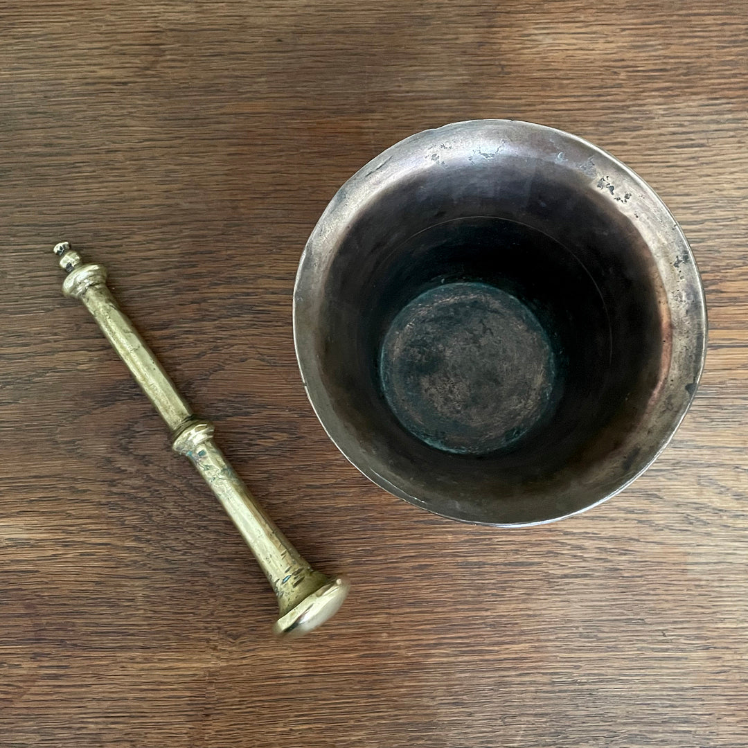Georgian Bronze Pestle And Mortar c. 1780's ANTIQUES
