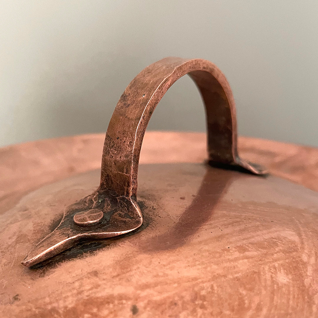 Hammered Copper Tourtière Pie Pan France Early 1800's ANTIQUE