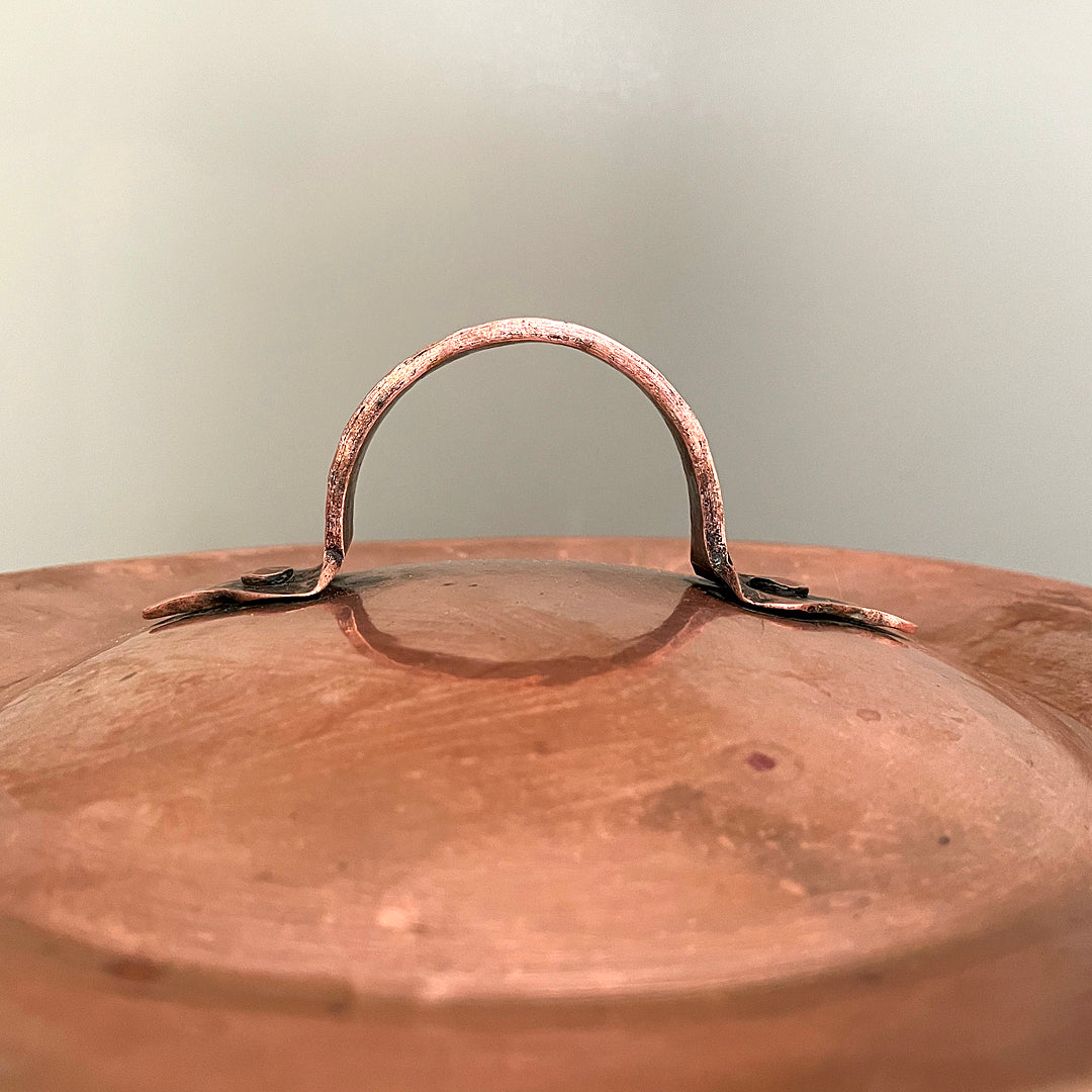 Hammered Copper Tourtière Pie Pan France Early 1800's ANTIQUE