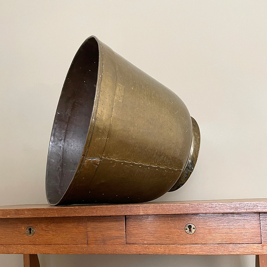 A Brass Bin For Logs Or Kindling Arts & Crafts Late 19th Century ANTIQUE