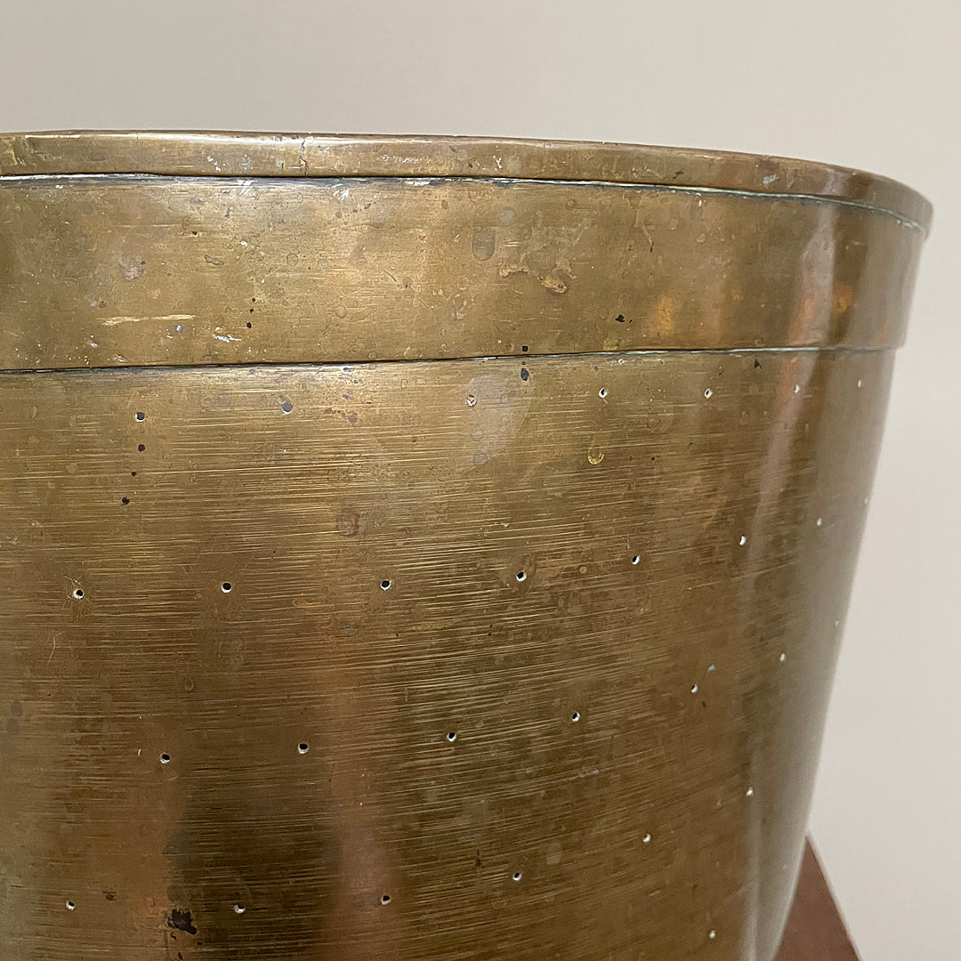 A Brass Bin For Logs Or Kindling Arts & Crafts Late 19th Century ANTIQUE