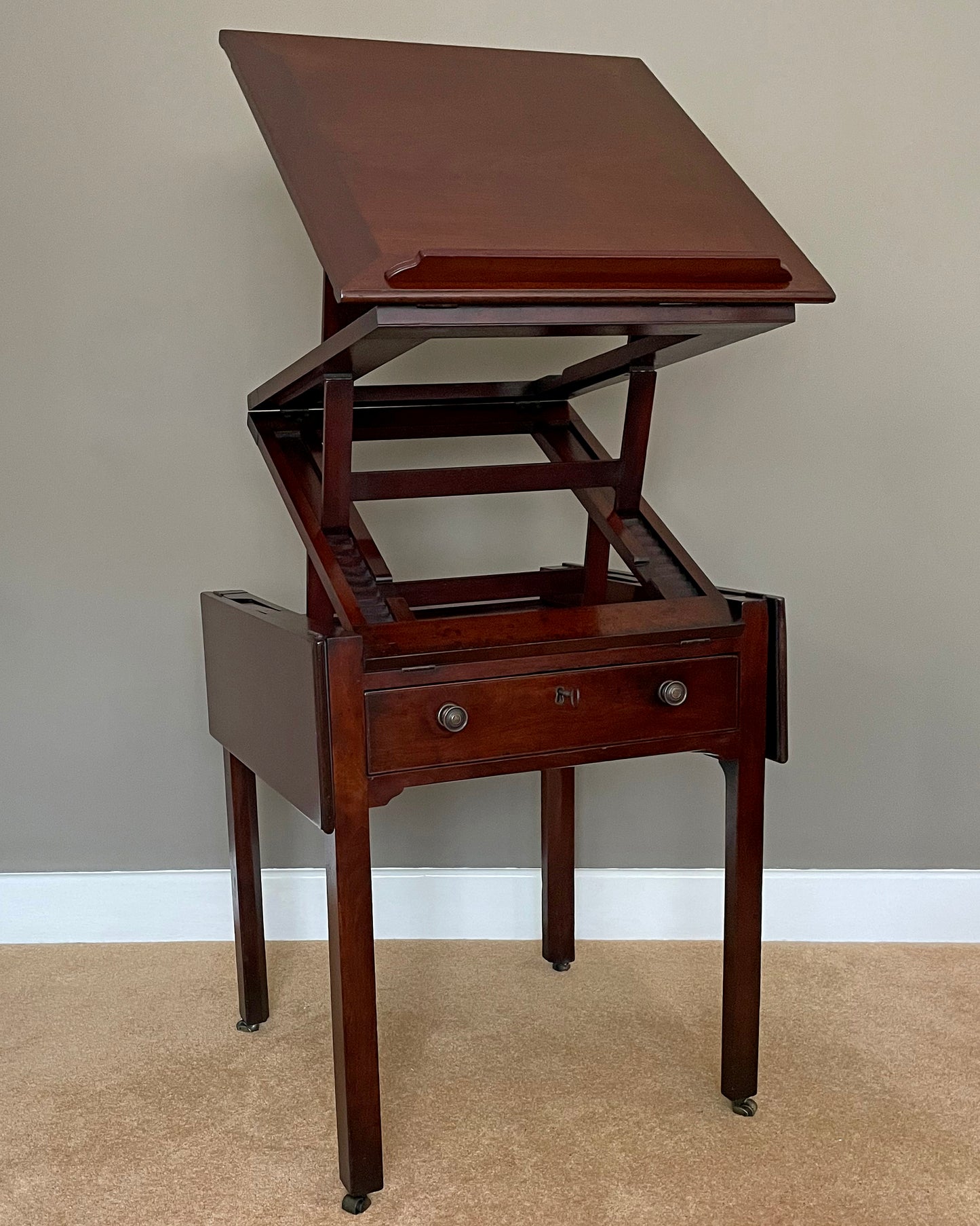 Georgian Draughtsman Table Or Architect's Desk 18th Century ANTIQUE