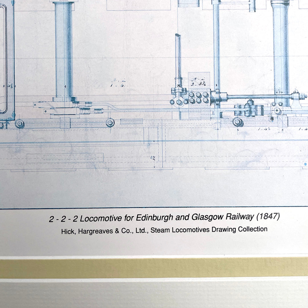 Set Of Three Steam Locomotive Engineering Drawing Prints Framed COLLECTABLE
