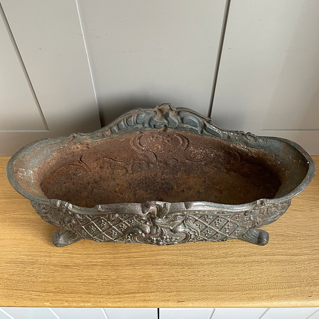 Large Cast Iron Garden Planter Louis XV Rococo Style French 1890's ANTIQUE