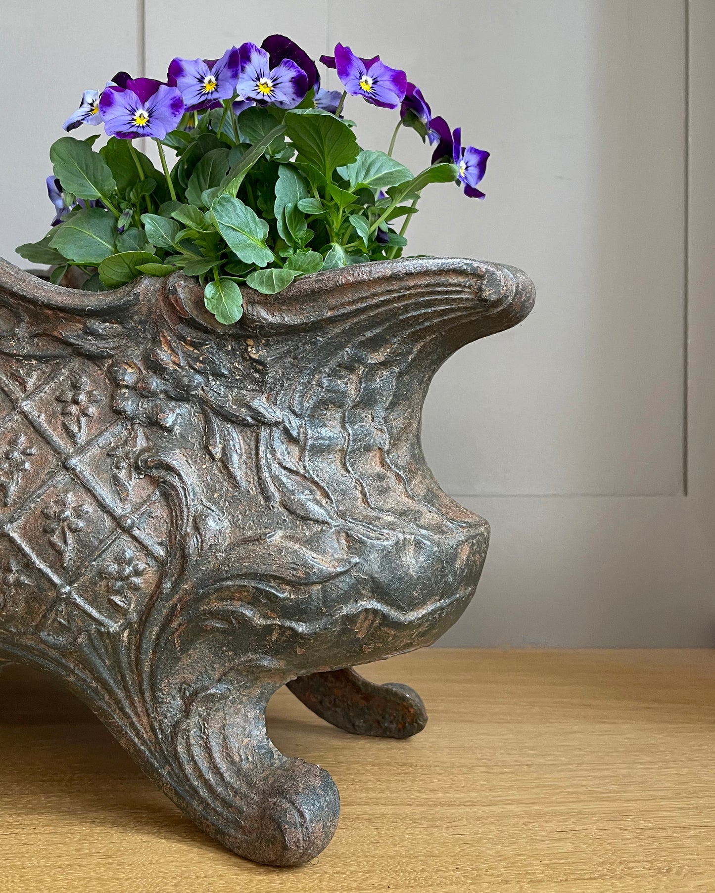 Large Cast Iron Garden Planter Louis XV Rococo Style French 1890's ANTIQUE