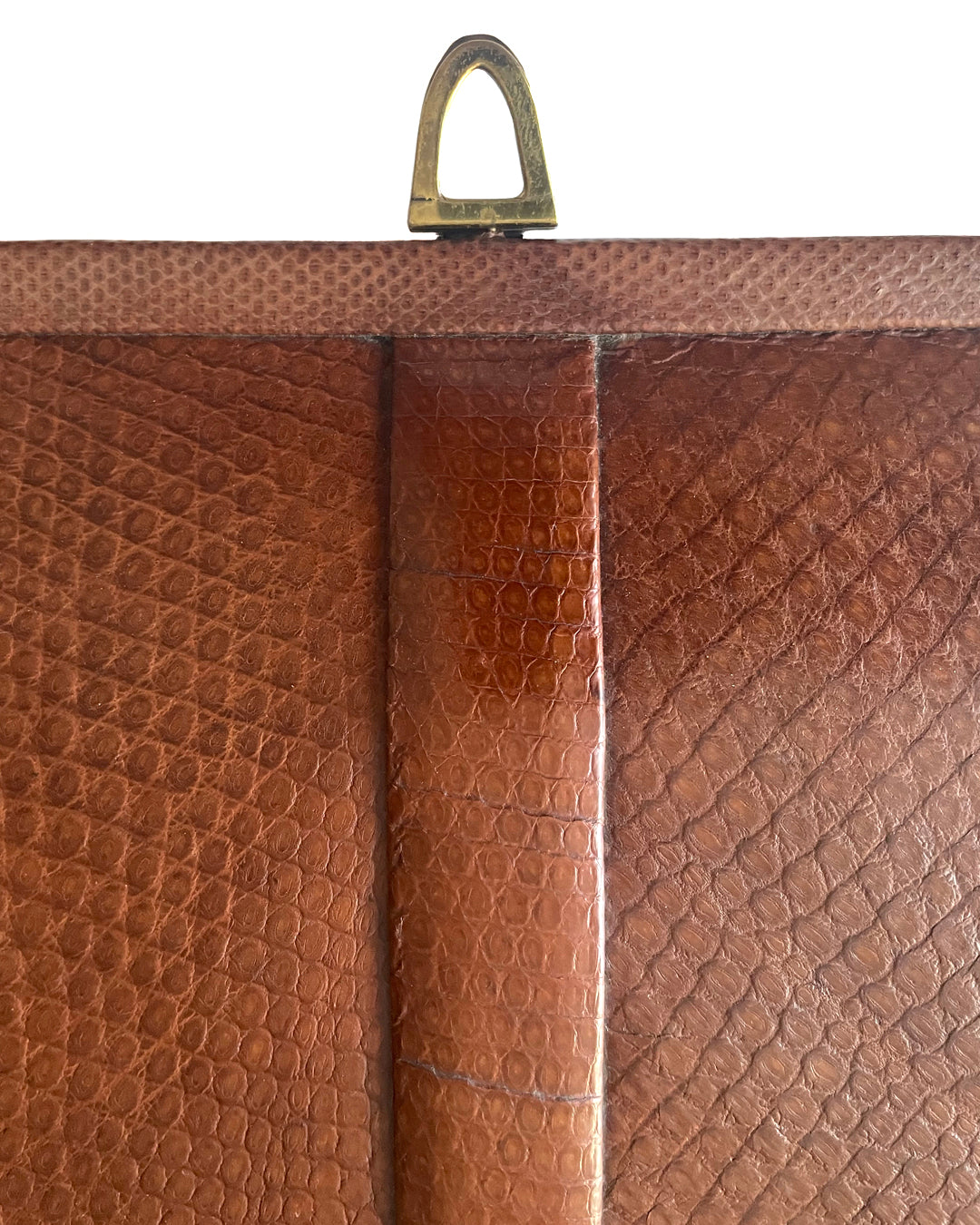 Mappin & Webb Ladies Handbag Brown Lizard Skin Leather 1950's VINTAGE