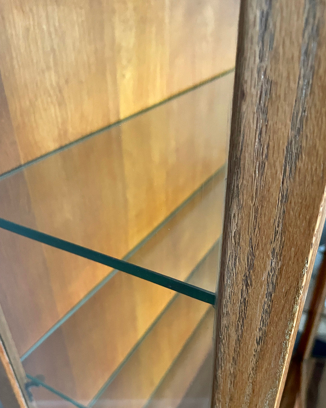 F. Maund & E. Berg Glass & Oak Shop Display Cabinet 1910 ANTIQUE