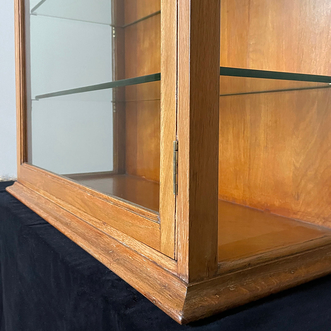 F. Maund & E. Berg Glass & Oak Shop Display Cabinet 1910 ANTIQUE