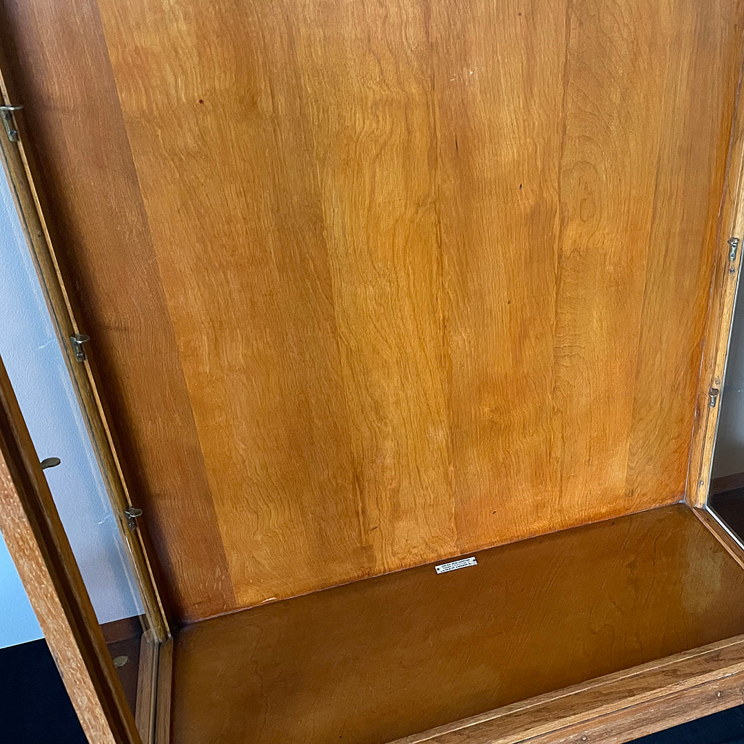 F. Maund & E. Berg Glass & Oak Shop Display Cabinet 1910 ANTIQUE