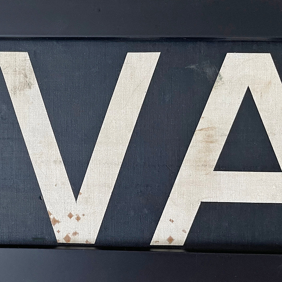 Framed Original Bus Blind PRIVATE Destination Sign 1950's VINTAGE