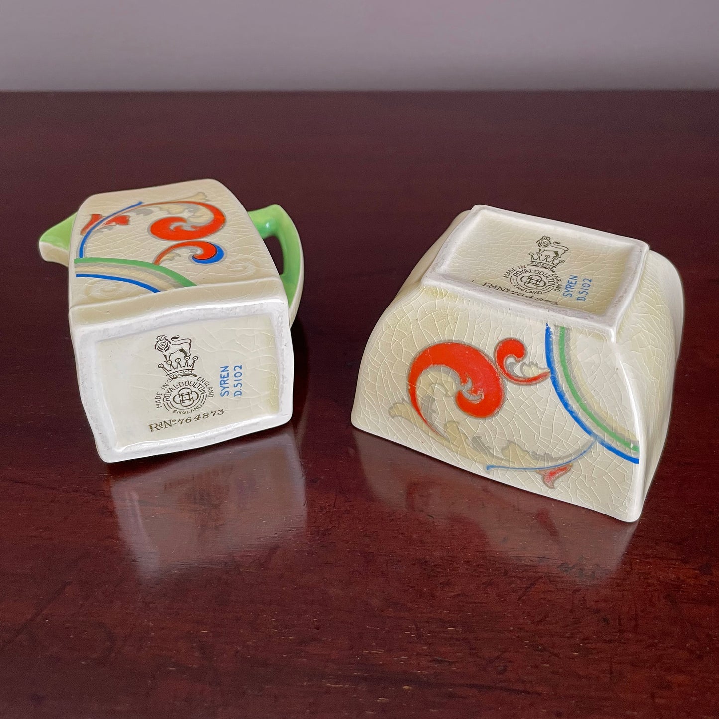 Royal Doulton Syren Duveen Coffee Set For Six Art Deco 1930's VINTAGE