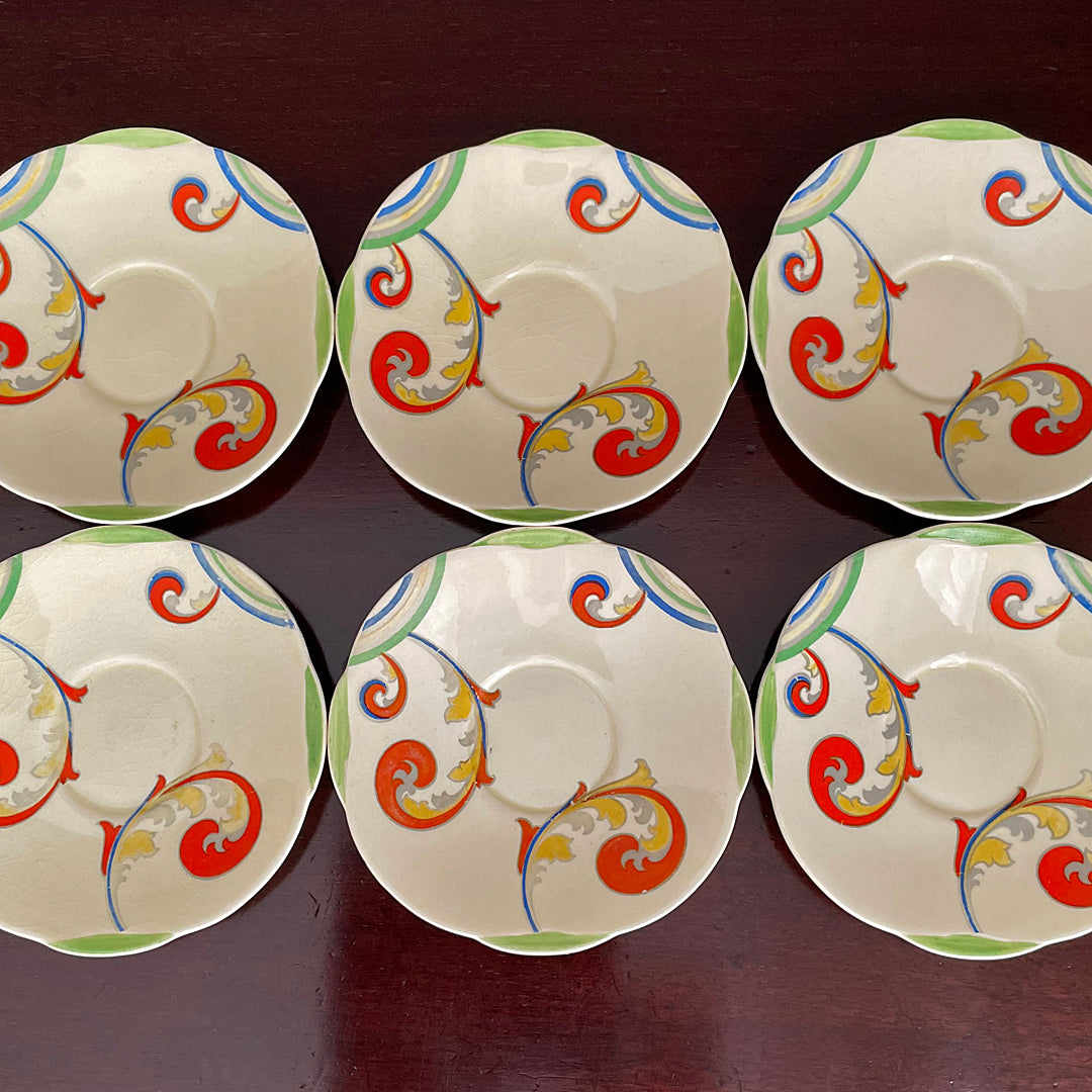 Royal Doulton Syren Duveen Coffee Set For Six Art Deco 1930's VINTAGE