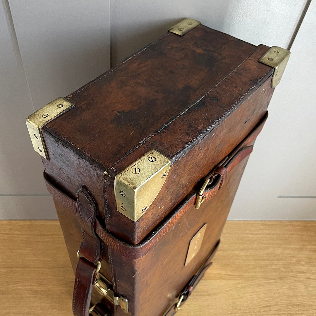 Leather Shotgun Cartridge Magazine Admiral Sir Frederic Wake-Walker ANTIQUE