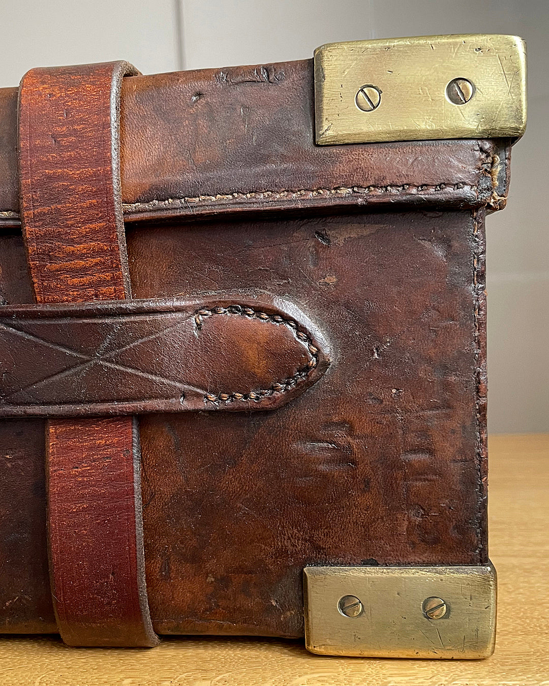Leather Shotgun Cartridge Magazine Admiral Sir Frederic Wake-Walker ANTIQUE
