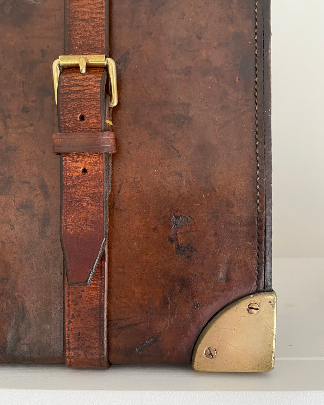 Leather Shotgun Cartridge Magazine Admiral Sir Frederic Wake-Walker ANTIQUE