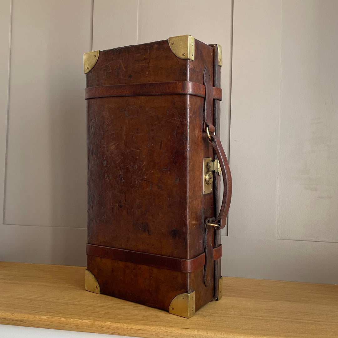 Leather Shotgun Cartridge Magazine Admiral Sir Frederic Wake-Walker ANTIQUE