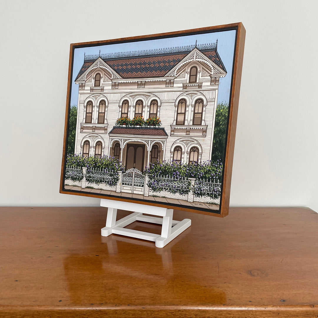 Sue Wall Painting American Victorian House Italianate Style VINTAGE