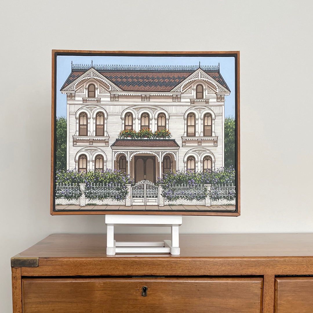 Sue Wall Painting American Victorian House Italianate Style VINTAGE