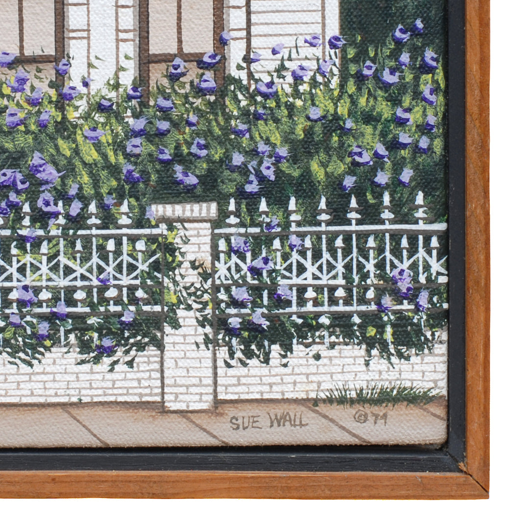 Sue Wall Painting American Victorian House Italianate Style VINTAGE
