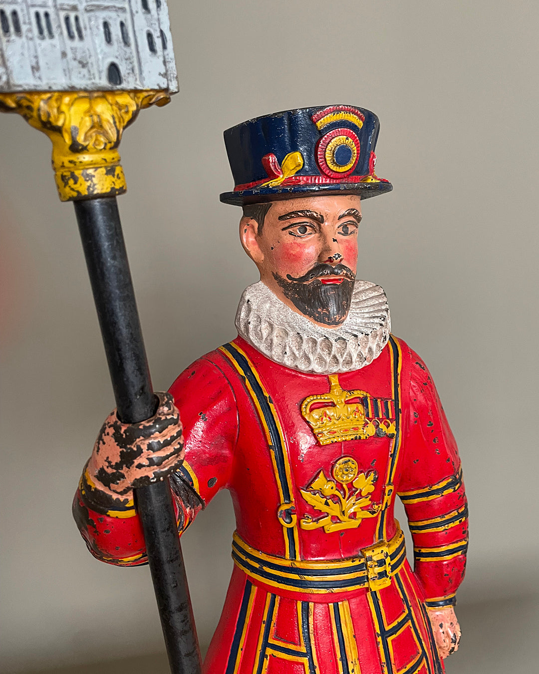 Fireside Companion Beefeater Cast Iron Stand English c. 1910 ANTIQUE