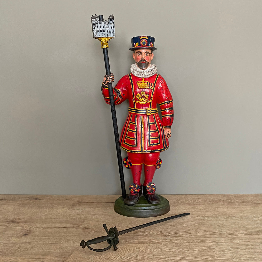 Fireside Companion Beefeater Cast Iron Stand English c. 1910 ANTIQUE