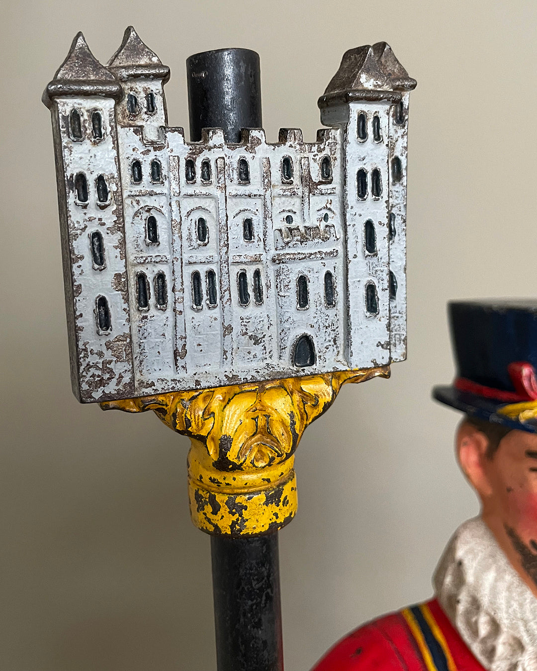 Fireside Companion Beefeater Cast Iron Stand English c. 1910 ANTIQUE