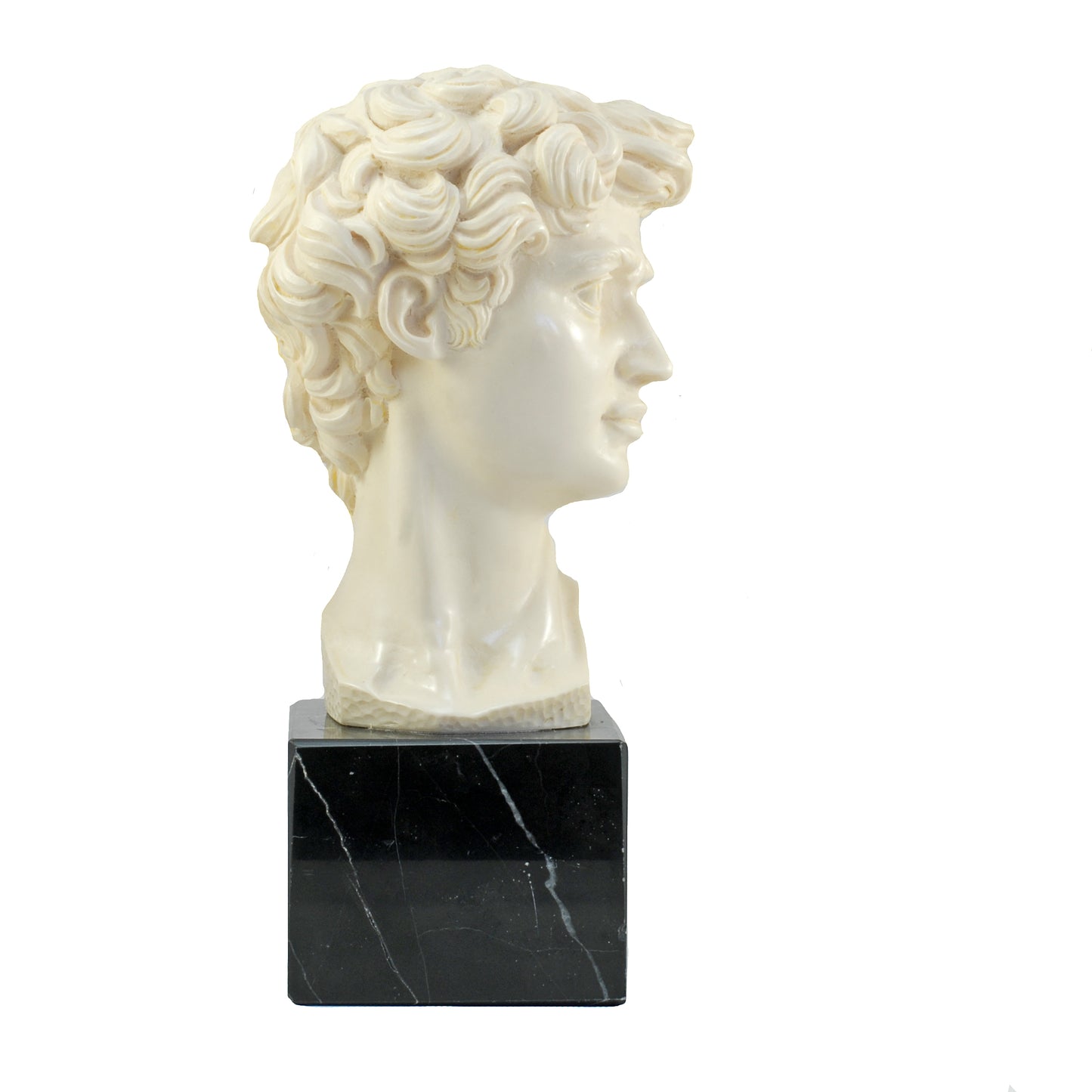 5" Bust Of Michelangelo's David Alabaster & Resin Sculpture Gino Ruggeri Italy VINTAGE