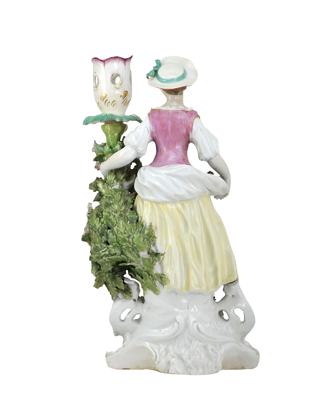 A Twin Set Of Large Derby Porcelain Candlesticks Figurines c. 1775 ANTIQUE
