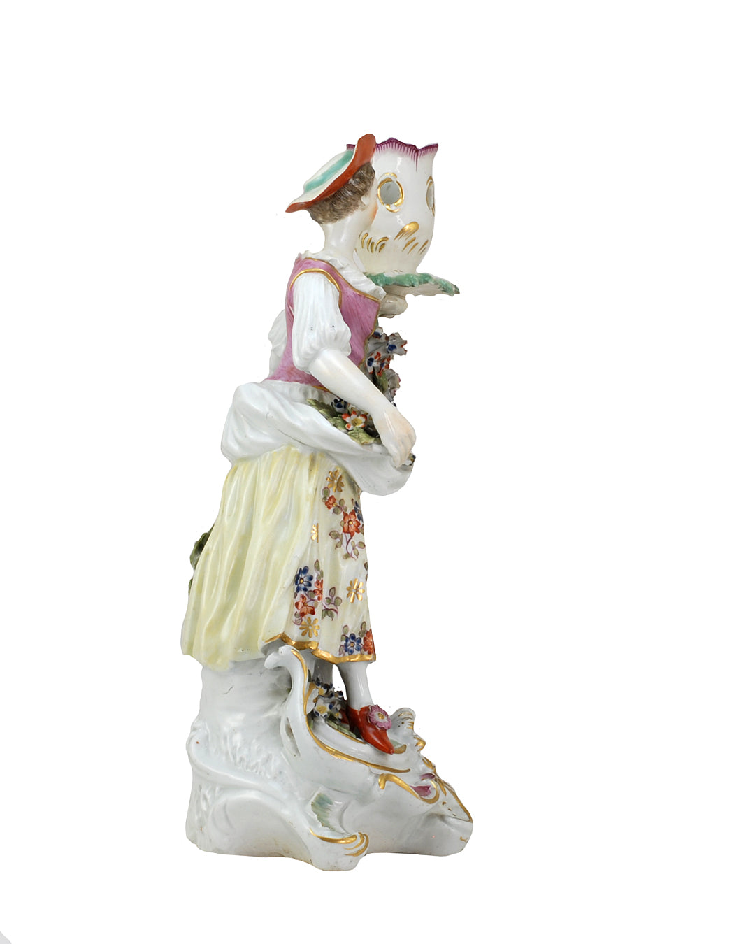 A Twin Set Of Large Derby Porcelain Candlesticks Figurines c. 1775 ANTIQUE