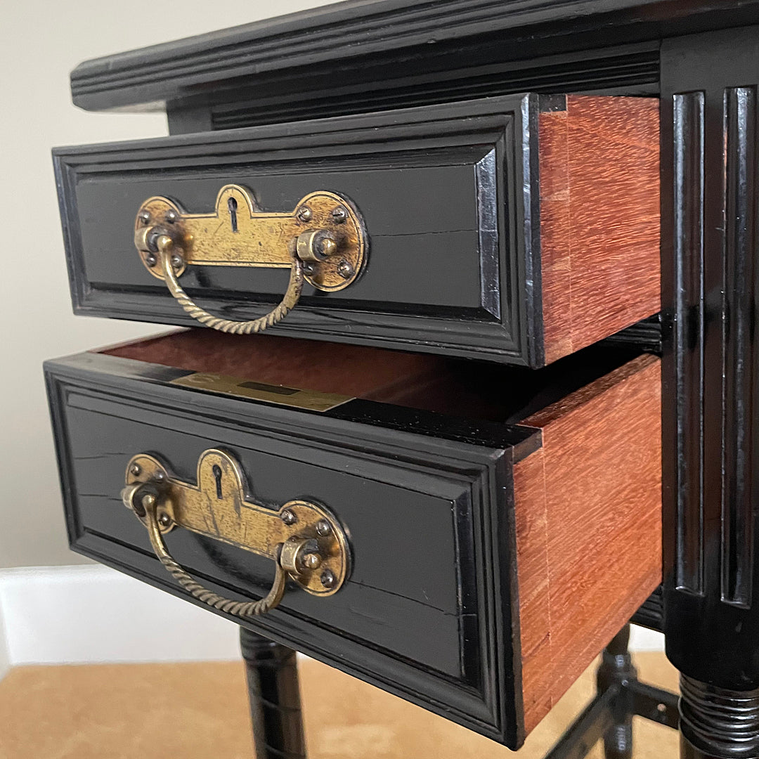 Collinson & Lock EW Godwin Aesthetic Movement Ebonised Desk ANTIQUE