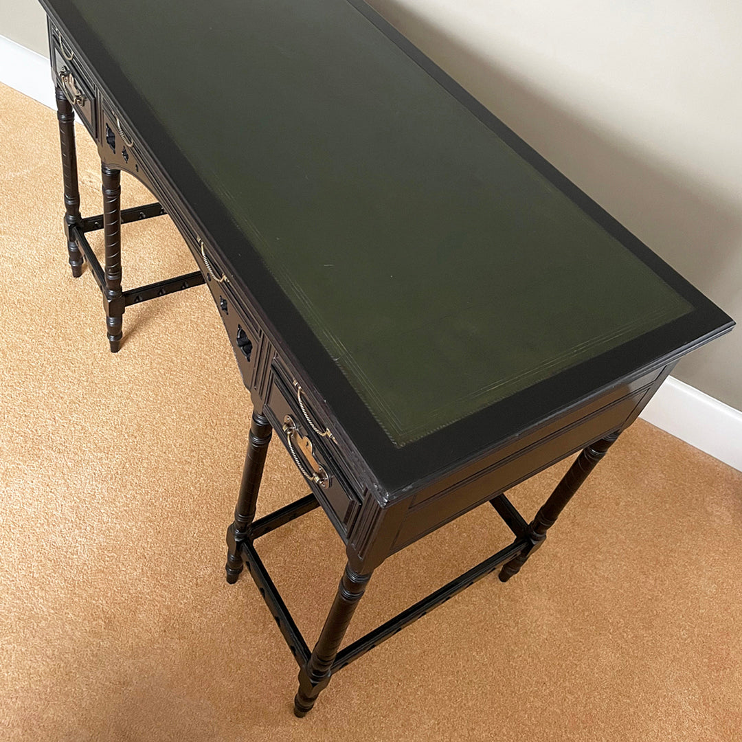 Collinson & Lock EW Godwin Aesthetic Movement Ebonised Desk ANTIQUE