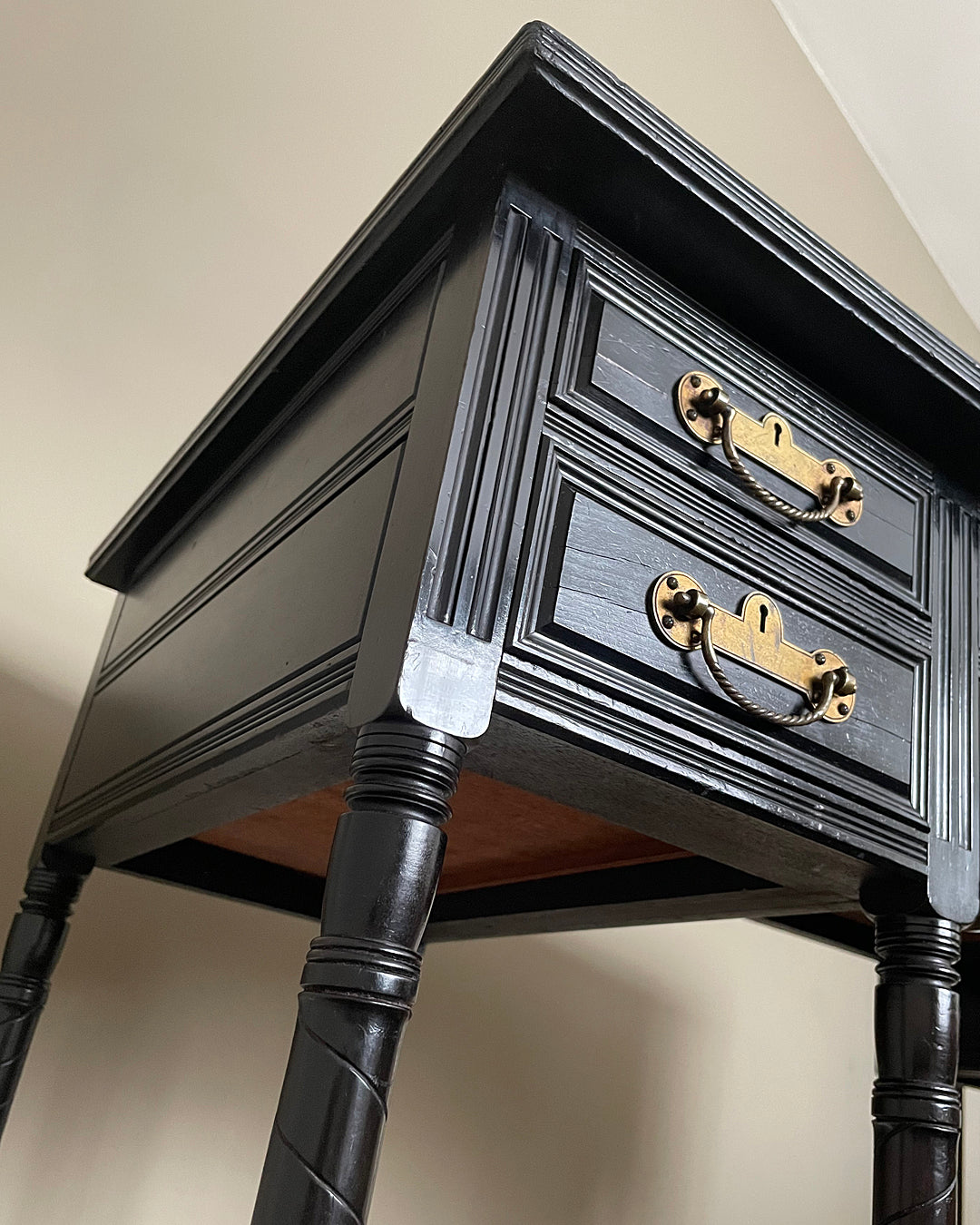 Collinson & Lock EW Godwin Aesthetic Movement Ebonised Desk ANTIQUE